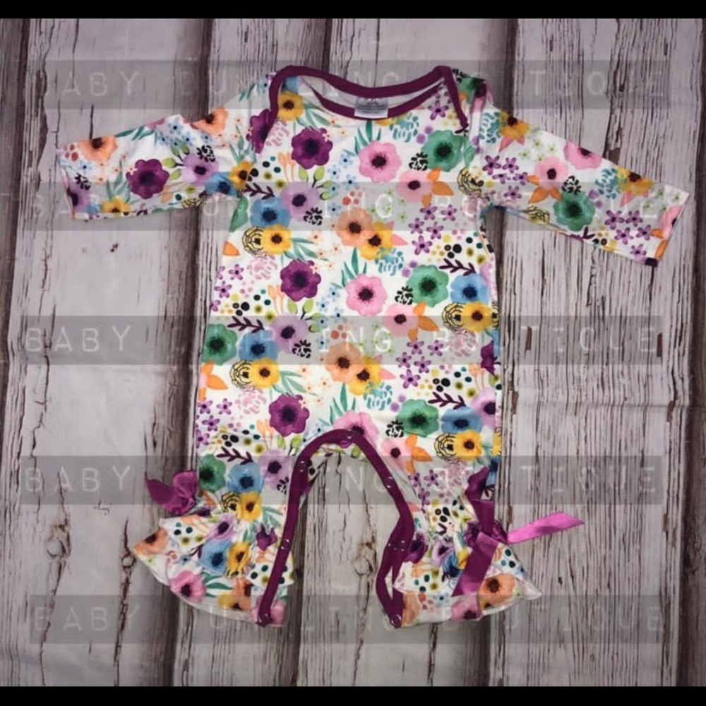 Fuschia Floral Romper
